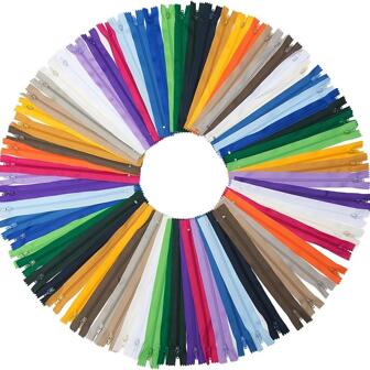 10入組/套7.8英寸尼龍極簡風格混色縫紉拉鍊適用於包製作