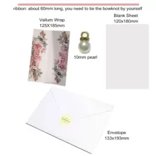 10Sets Blank Vellum Wrap Wedding Invitation Card Set With Pearl Rhinestone And White Envelope - Multicolor - View 6