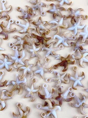 20入組/套創意海星DIY吊墜適合女士DIY首飾製作