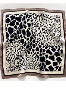 豹紋印花方巾 - 彩色 - 查看 2