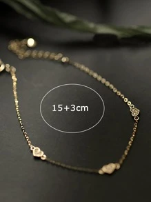 ELSEDES 1pc Fashion Cubic Zirconia Heart Decor Sterling Silver Bracelet For Women For Gift Valentines