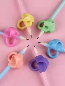 6/12/30pcs Student Pen Grip Writing Assistive Corrector Kit With Soft Rubber Handwritten Correction Tool Three Finger Assisted Pen Grip Device - Multicolor - View 6