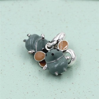 1pc Cute Rhinestone Decor Mouse Design DIY Pendant For Women For DIY Jewelry Making