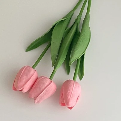 3 件人造郁金香、假植物、秋季装饰、房间、书桌、花园装饰、房间装饰用品、情人节、礼物