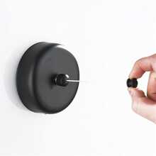 1入組可伸縮晾衣繩,帶調節尼龍繩的不銹鋼室內伸縮晾衣繩,牆掛式收納式洗衣繩,洗衣用品 - 黑色 - 查看 1