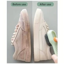 1 pièce Brosse De Nettoyage De Chaussures Portable - Blanc - Voir 8