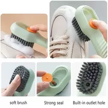 1 pièce Brosse De Nettoyage De Chaussures Portable - Blanc - Voir 7