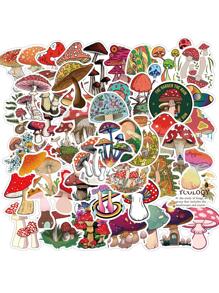 50pcs Mushroom Pattern Sticker Back To School - Multicolor - View 4