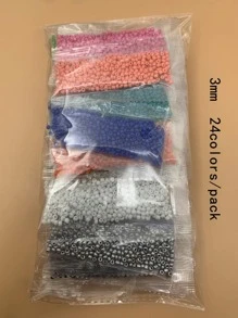 1pack 3mm Casual Bead DIY Jewelry Accessory For Women For DIY Jewelry Making - Multicolor - View 3