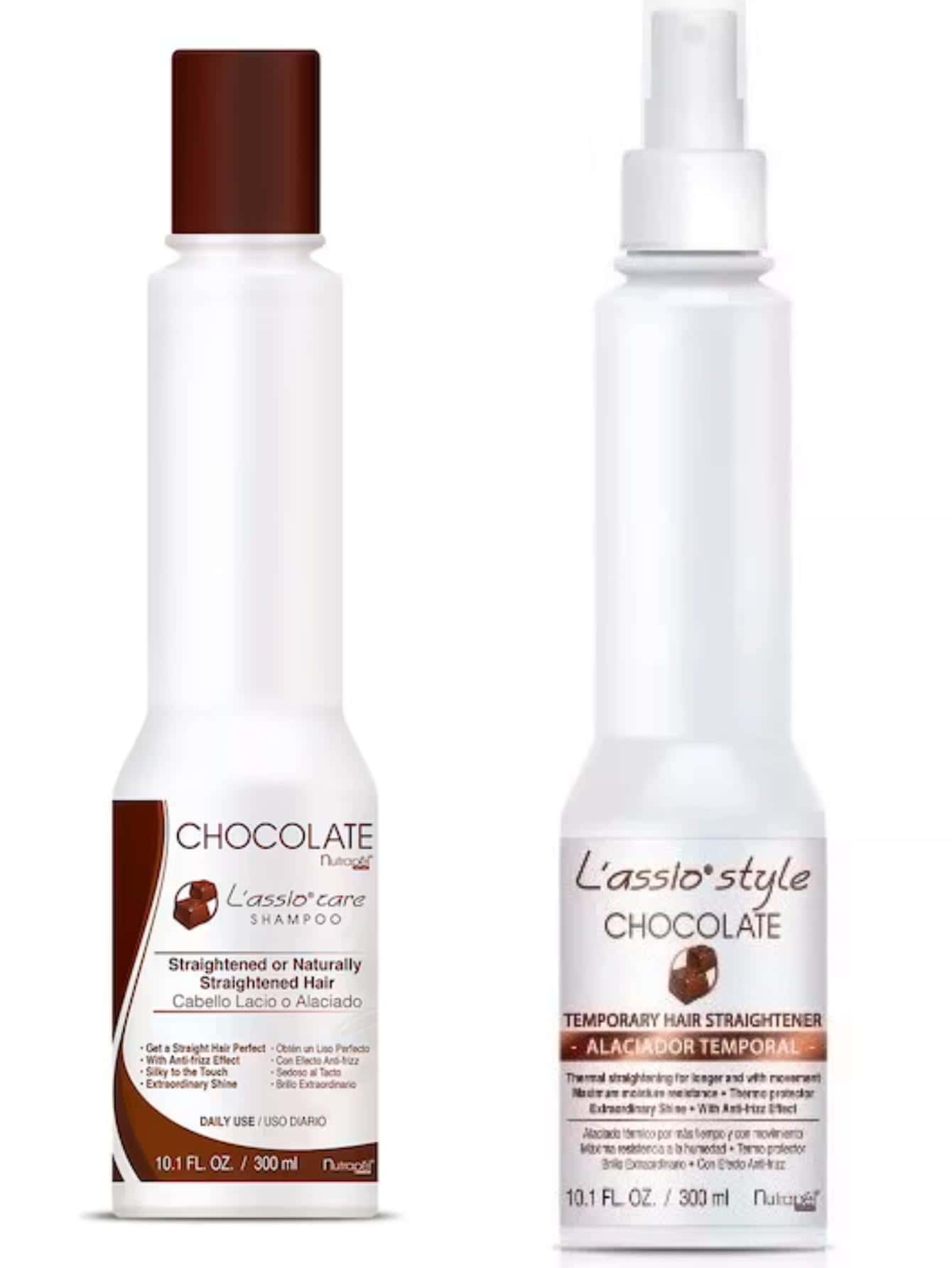 Chocolate Lassio Care Shampoo Kit 300ml + Nutrapel Temporary Straightener 300ml - 棕色 - 查看 1