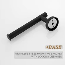 1 cái Giá đỡ giấy vệ sinh bằng thép không gỉ - màu đen - Xem 4