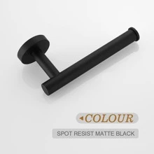 1 cái Giá đỡ giấy vệ sinh bằng thép không gỉ - màu đen - Xem 5