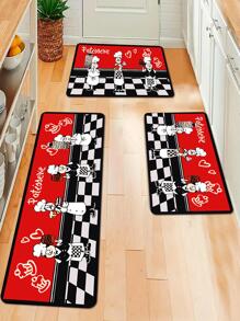 1 pieza Alfombra para cocina patrón cocinero - Multicolor - Ver 3