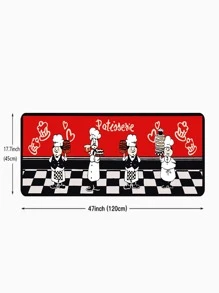 1 pieza Alfombra para cocina patrón cocinero - Multicolor - Ver 9