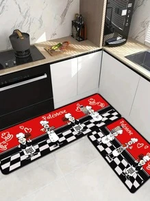 1 pieza Alfombra para cocina patrón cocinero - Multicolor - Ver 6