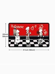 1 pieza Alfombra para cocina patrón cocinero - Multicolor - Ver 8
