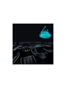 5m Iluminación Interior Coche Led Automática, Tira De Neón - azul real - Ver 3