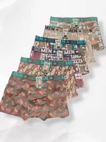 6 Boxer premium para hombre, Paquete De 6 Piezas, Ropa Interior Hombre, modelos aleatorios, boxer con resorte - Multicolor - Ver 1