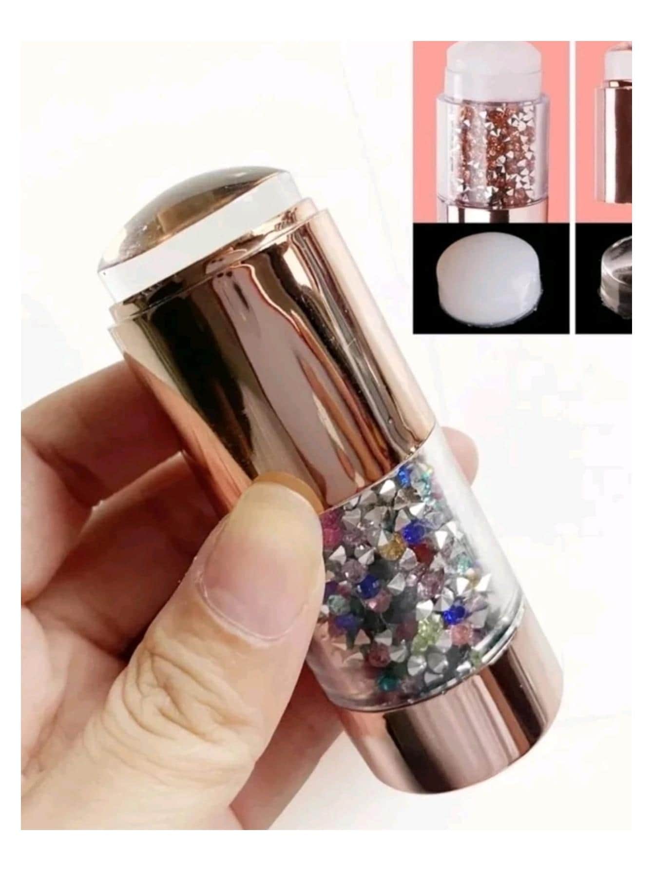 Estampador De Sellos Brillos Uñas + Placa De Regalo - Multicolor - Ver 1
