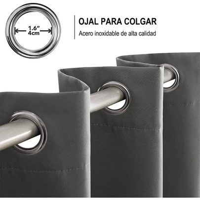 2 Paños Cortinas Blackout 2.30 X 3 M Habitación Sala