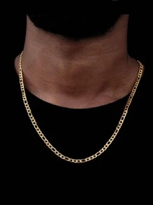 Figaro Chain Gold Color, Stainless Steel - Yellow Gold - View 1