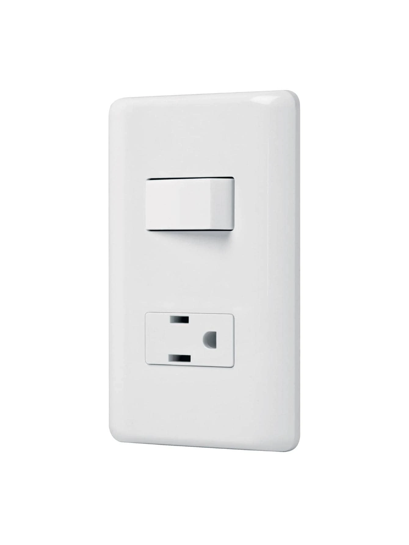 Placa armada contacto e interruptor sencillo, Volteck Basic PA-APCO-B - Blanco - Ver 1