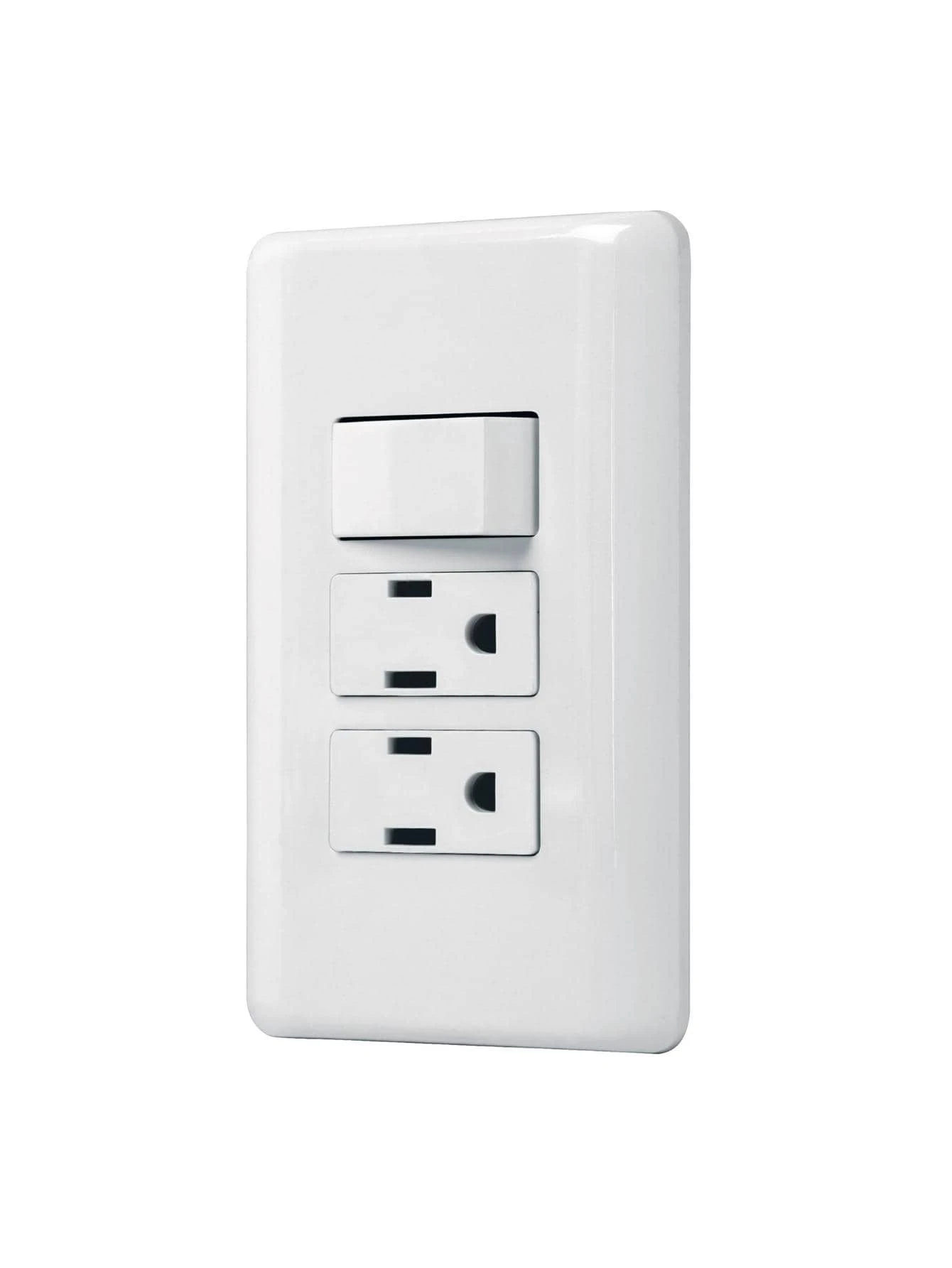 Placa armada 2 contactos e interruptor sencillo, Basic PA-APCO-B3 - Blanco - Ver 1