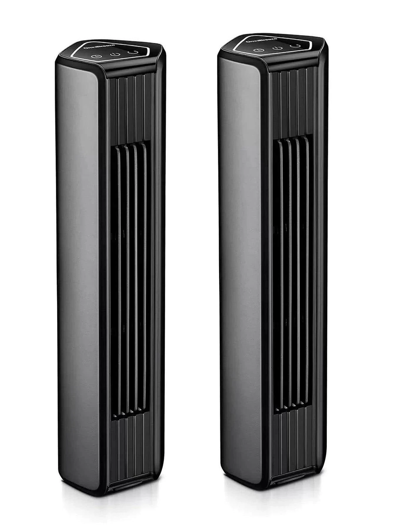 VENTILADOR MINI TORRE OMNIBREEZE 677004 PERSONAL 2 PZAS 3 VEL PLASTICO NEGRO - Negro - Ver 1