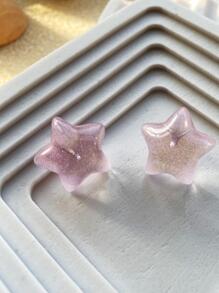 1pair Fashion Star Stud Earrings For Women For Party - Multicolor - View 1