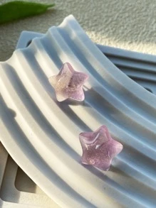 1pair Fashion Star Stud Earrings For Women For Party - Multicolor - View 4