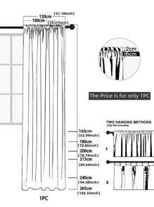 植物刺繡單面板透明窗簾極簡主義滌綸濾光家居透明窗簾 - 白色 - 查看 3