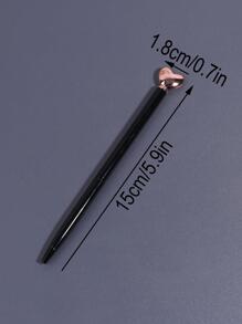 1 cây bút bi trang trí trái tim - màu đen - Xem 5