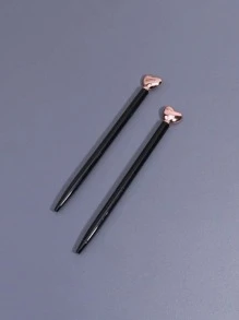 1 cây bút bi trang trí trái tim - màu đen - Xem 4