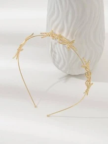 1入組女士海星裝飾時尚髮箍適用於頭髮裝飾用品 - 金色 - 查看 3