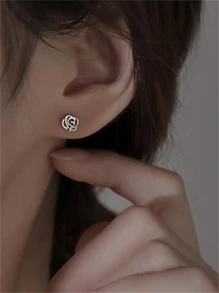 CHOSHILAR زوج من أقراط الأزرار بتصميم الأزهار, هدية للعيد، الأم، عيد الأم