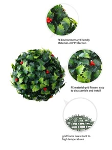 1pc Artificial Plant - Green - View 3