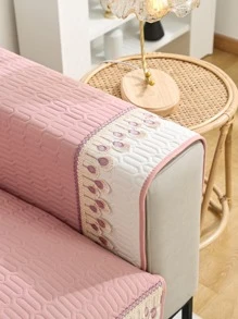 1 cái lông vũ thêu chần bông bọc ghế, bọc ghế sofa, thêu lông vũ chần bông chi tiết khăn sofa, tựa lưng và tay vịn không bao gồm - Hồng - Xem 9