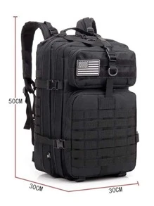 Mochila De Gran Capacidad Mochila Funcional, Para Viaje. - Caqui - Ver 4