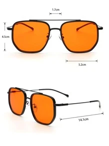 2pcs Metal Geometric Popular Design Women Fashion Glasses Combination For Holiday Gift Outdoor Travel Shopping Street Snap Accessories For Summer Beach Vacation,Outdoor,Travel - 彩色 - 查看 2