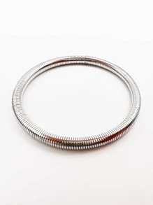 Vòng tay nam tối giản Cổ bạc bằng thép không gỉ Thời trang Punk cho vẻ ngoài sành điệu - Màu Bạc Cổ - Xem 2