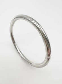 Vòng tay nam tối giản Cổ bạc bằng thép không gỉ Thời trang Punk cho vẻ ngoài sành điệu - Màu Bạc Cổ - Xem 1