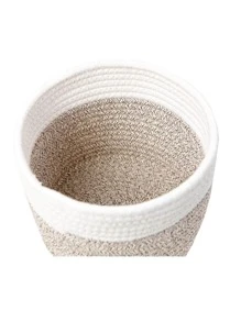 Panier tressé doux, panier de rangement, panier pour plante, panier en corde bohème pour pot de plante, décor de jardin en rotin naturel mélangé, paniers Boho avec cadre en métal pour ambiance côtière, panier géométrique, pour la rentrée scolaire