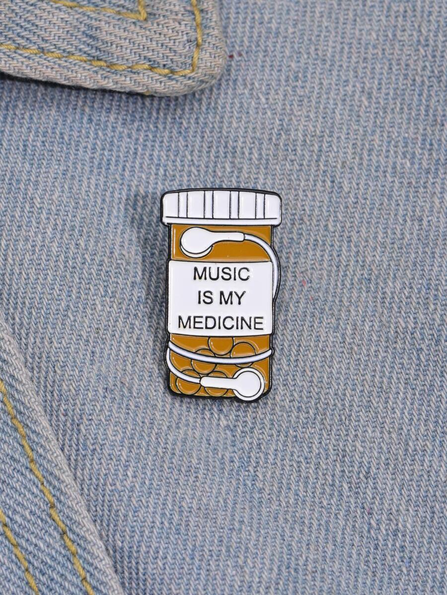 Men's Earphone Design Brooch, For Jewelry Gift And Party - Multicolor - View 1