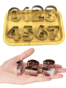 9pcs Number Shaped Cookie Cutter - Light Grey - View 3