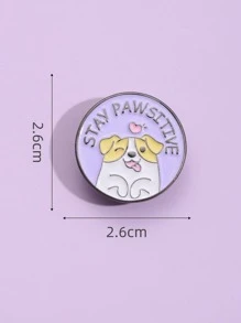 1 件卡通猫爪胸针小猫咖啡星猫字母圆形油合金服装配饰背包胸针徽章翻领别针