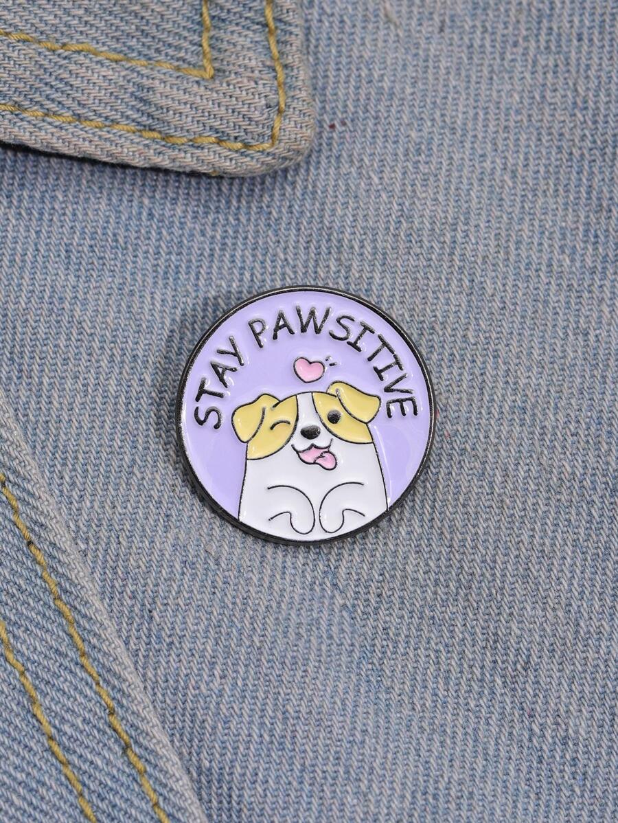 1 件卡通猫爪胸针小猫咖啡星猫字母圆形油合金服装配饰背包胸针徽章翻领别针