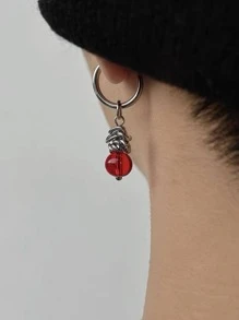 1pc Men Ball Drop Earring, For Jewelry Gift And Party - Multicolor - View 3