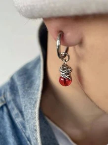 1pc Men Ball Drop Earring, For Jewelry Gift And Party - Multicolor - View 2