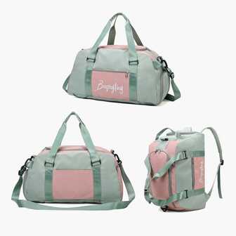 Buqingting 大容量乾濕分離獨立鞋倉庫行李袋防水行李袋旅行