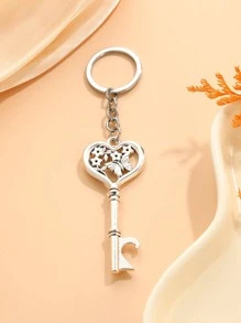 Street 1Pc Bướm Mở Nắp Chai Móc Khóa Móc Khóa Cho Chìa Khóa Túi Chìa Khóa Xe Phụ Kiện Móc Khóa Trang Sức Quà Tặng Ngày Lễ Tình Nhân Valentine - Màu Bạc Cổ - Xem 2